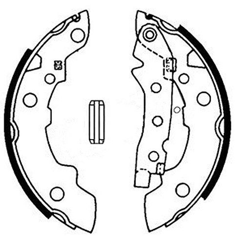  Front brake shoes type LUCAS-GIRLING for Renault 4 (07/1979-12/1992) - 180 mm - RT60078 