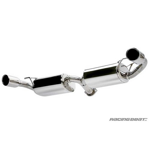  Stainless steel RACING BEAT twin exhaust line for Mazda RX8 R3 (2009-2013) - RX01422-1 