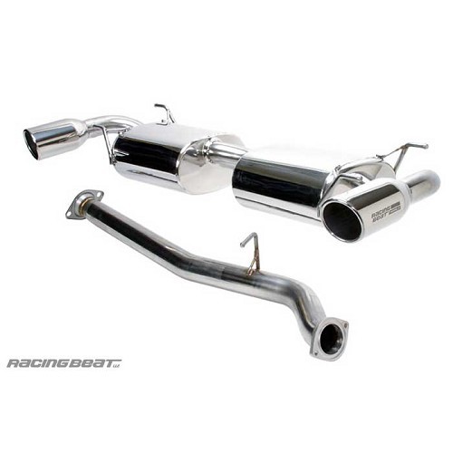  Stainless steel RACING BEAT twin exhaust line for Mazda RX8 R3 (2009-2013) - RX01422 