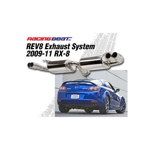  Stainless steel RACING BEAT quadruple exhaust line for Mazda RX8 R3 (2009-2012) - RX01426 