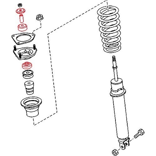  Kit de rodamientos de amortiguadores para el Mazda RX8 - RX02504-1 