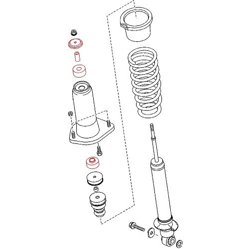  Shock Absorber Bearing Cup &amp; Stop Kit para Mazda RX8 - RX02504-2 