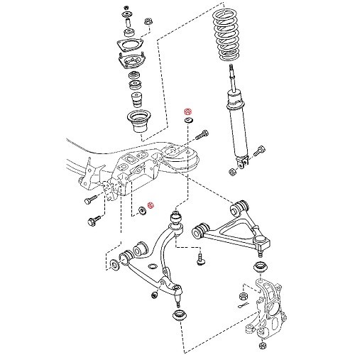  Porca de fixação do osso inferior para Mazda RX8 - RX02668-1 