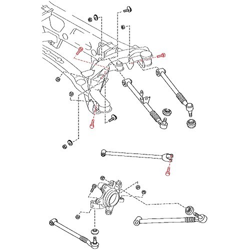  Parafusos excêntricos de braço traseiro livre para Mazda RX8 - RX02788-1 