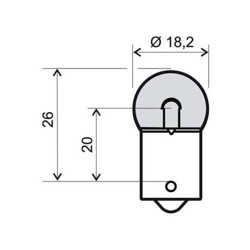  Lamp R10W BA15s 10 watt 12 volt - Oranje - SC70781-2 