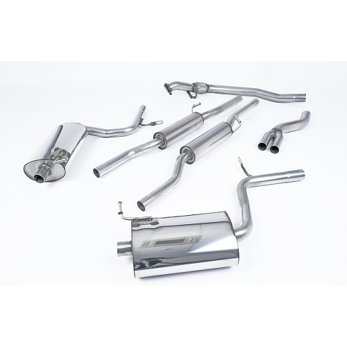  MILLTEK SSXAU033: Full exhaust line after catalytic converter- with 90 mm outlets (Removable) for Audi A4 1.8T B6 Quattro Hatchback - Estate 163 bhp (5-speed) 2001 - 2005 - SSXAU033 