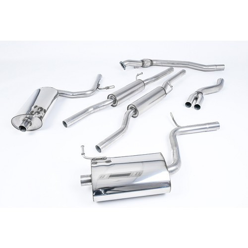  MILLTEK SSXAU033: Full exhaust line after catalytic converter- with 90 mm outlets (Removable) for Audi A4 1.8T 2WD Quattro Hatchback - Estate 190 bhp (6-speed) 2003 - 2005 - SSXAU034 