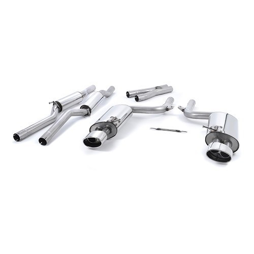  MILLTEK SSXAU060: Full exhaust line after catalytic converter - With intermediate silencer. Without rear silencer valves for Audi RS4 B7 4.2 V8 Hatchback Estate and Cabriolet 2006 and + - SSXAU060 