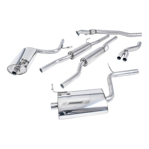  MILLTEK SSXAU090: Full exhaust line after catalytic converter- with 100 mm outlets (Removable) for Audi A4 1.8T B6 Quattro Hatchback - Estate 190 bhp (6-speed) 2003 - 2005 - SSXAU090 