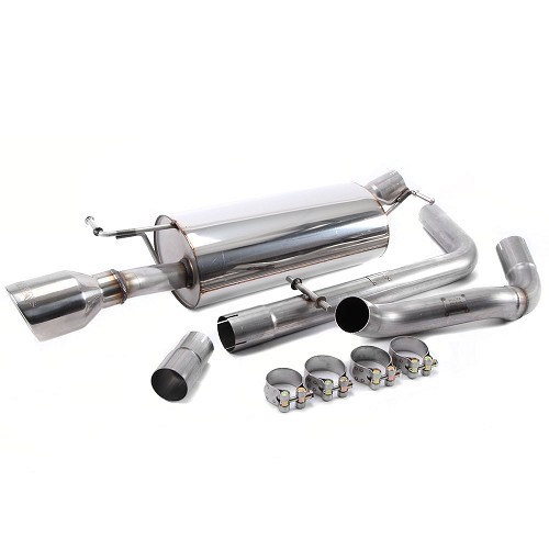  MILLTEK SSXAU148: Complete exhaust system after catalytic converter with intermediate pipe - Single tailpipe for Audi TT (8N) 1.8 Turbo - SSXAU148 