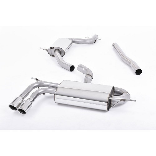  MILLTEK SSXAU259: Complete exhaust line after the catalytic converter, intermediate section with silencer, for Audi A3 1.8 TFSI 2WD 2008-2012 - SSXAU259 