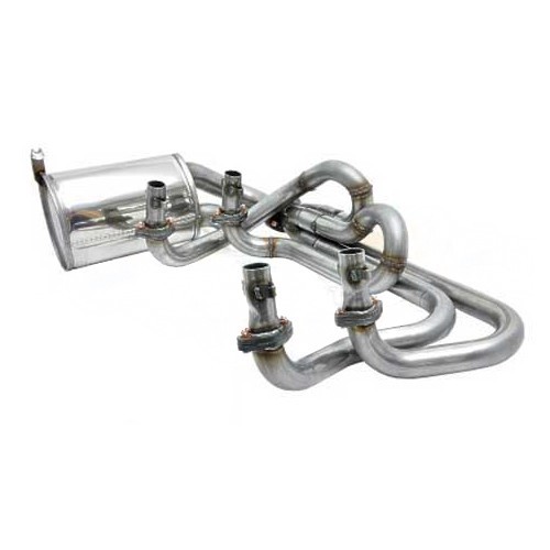 CSP Python stainless steel exhaust for T4 engine 78-> in Beetle, 45 mm pipes - T4C20402