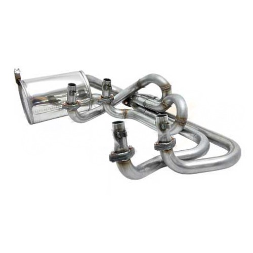  CSP Python stainless steel exhaust for T4 engine 79 -> in Beetle, 45 mm pipes - T4C20403-1 