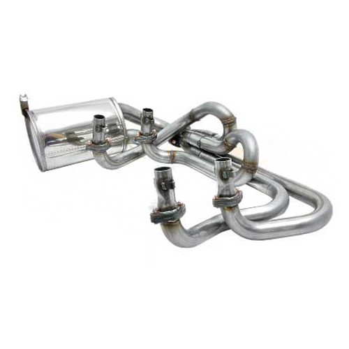  CSP Python stainless steel exhaust for T4 engine 78-> in Beetle, 48 mm pipes - T4C20404-1 