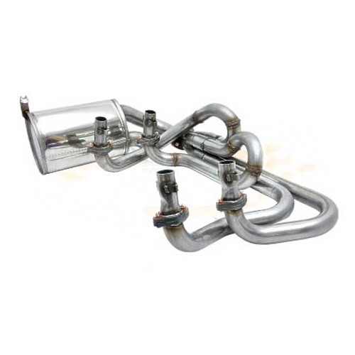  CSP Python stainless steel exhaust for T4 engine 79-> in Beetle, 48 mm pipes - T4C20405-1 