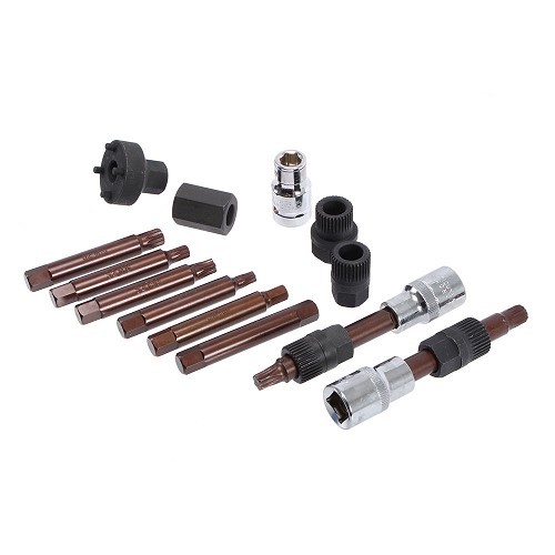  TOOLATELIER sockets and bits for dismantling alternator clutch pulleys, 1/2". - TA00026-3 