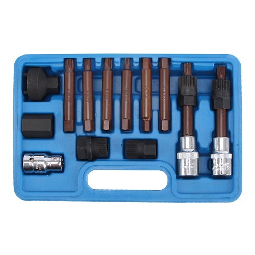  TOOLATELIER sockets and bits for dismantling alternator clutch pulleys, 1/2". - TA00026 