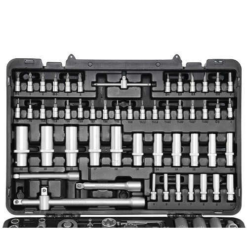  CAIXA DE FERRAMENTAS Caixa de ferramentas com catracas e soquetes de 12 lados 171 peças - TA00052-2 