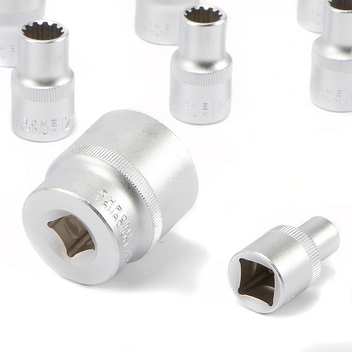  Set of 19 TOOLATELIER sockets 8 to 32 mm in 12 flats - TA00099-3 