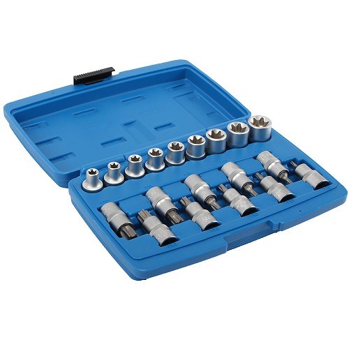 Torx sockets - 19 pieces - 1/2 - TOOLATELIER - TA00111
