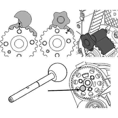Utensili di spessoramento TOOLATELIER per VAG-TDi PD (1996-2010) - spessori 12 e 1h - TA00263