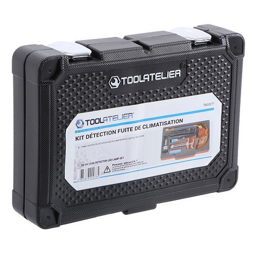  Coffret outils TOOLATELIER pour la détection de fuites de gaz réfrigérant R12 R22 R134A des circuits de climatisation automobile - TA00271-4 
