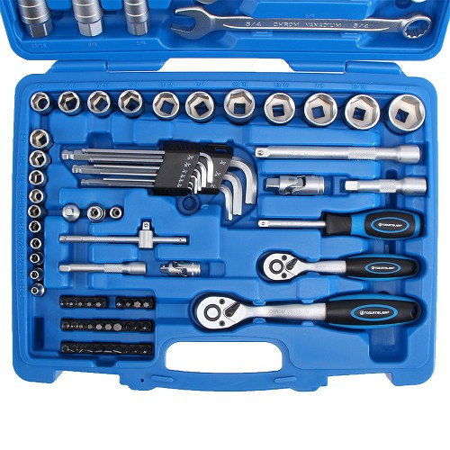 92-piece Socket Set, 1/4 + 3/8, in INCH TOOLATELIER - TA00389