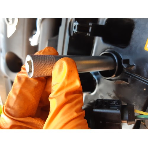 Long spark plug socket 14 mm TOOLATELIER - 12 flats for BMW Mini, PSA and Renault 1.2 16V - TA00395