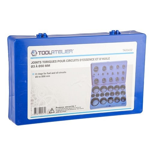  Joints toriques pour les circuits d'essence et d'huile TOOLATELIER de diamètres 3 à 50 mm - TA00432-2 