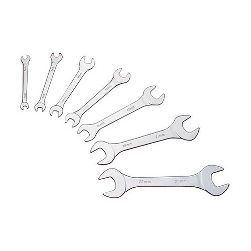  Set of metric open-ended spanners - 6 to 23 mm - TB00144 