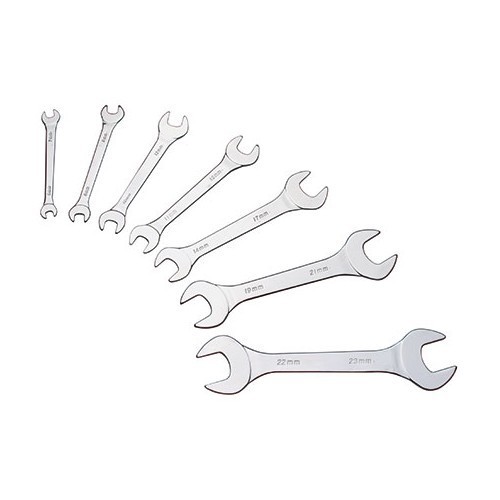     
                
                
    Set of metric open-ended spanners - 6 to 23 mm - TB00144
