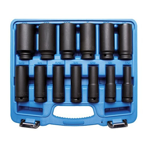     
                
                
    Set of long impact sockets - sizes in inches - Square: 1/2 - TB00164
