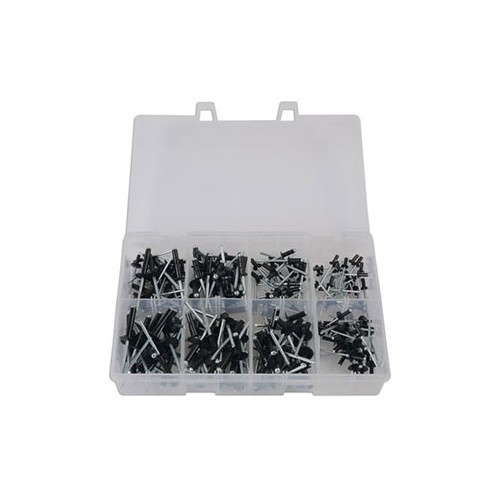  Set di rivetti di colore nero - 200 pezzi - TB00196-1 