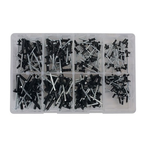  Assortment of black rivets - 200 pieces - TB00196 