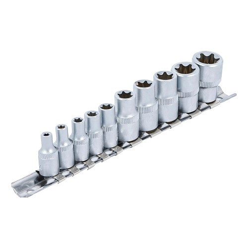     
                
                
    Set of 10 1/4" Torx type E sockets - TB00309
