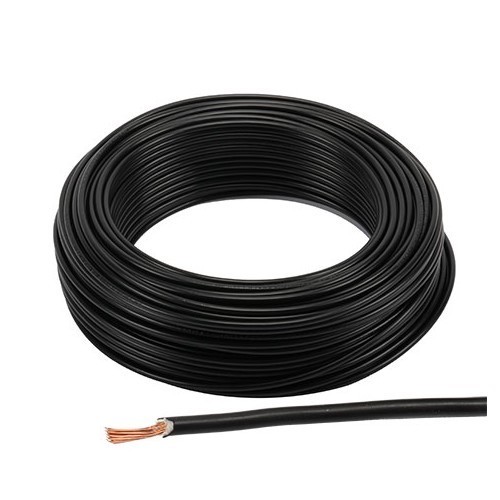  Special electrical wire for automobiles - 1.5 mm2 - sold by the metre - black - TB00360 