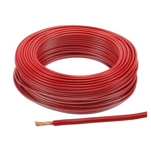  Special electrical wire for automobiles - 1.5 mm2 - sold by the metre - red - TB00361 
