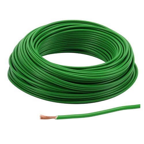  Special electrical wire for automobiles - 1.5 mm2 - sold by the metre - green - TB00363 