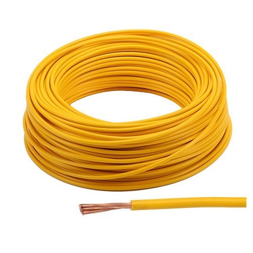  Special electrical wire for automobiles - 1.5 mm2 - sold by the metre - yellow - TB00364 