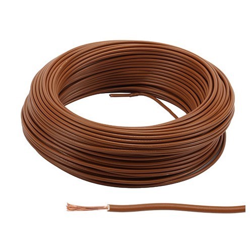  Special electrical wire for automobiles - 1.5 mm2 - sold by the metre - brown - TB00366 