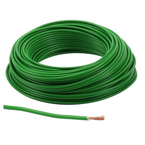Câble électrique - 2.5 mm2 - vert - au mètre - TB00370G 