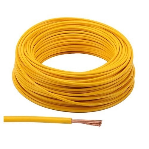 Câble électrique - 2.5 mm2 - jaune - au mètre - TB00371G 