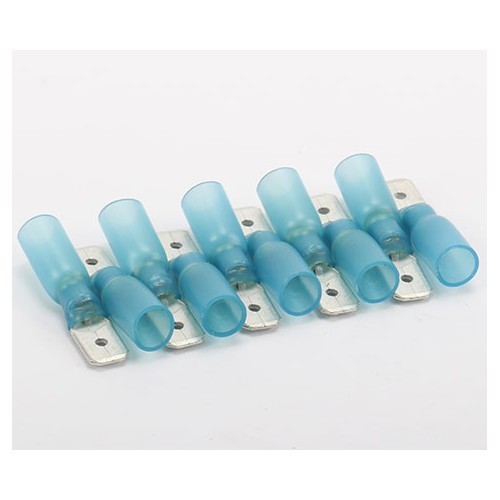  Cosses plates (mâles) thermorétractables - 10 pièces - 6,35 mm - câble de 1,0 à 2,5 mm2 - TB00375 