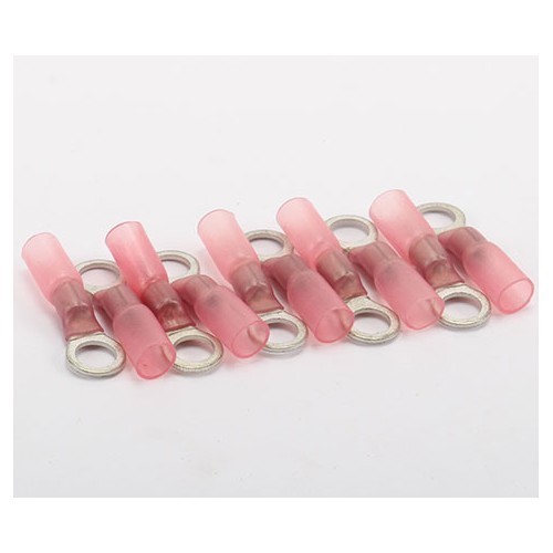  Heat shrink ring terminals - 10 pieces - M5 - 0.5 to 1.0 mm2 cable - TB00380 