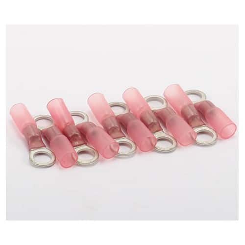  Heat shrink ring terminals - 10 pieces - M5 - 0.5 to 1.0 mm2 cable - TB00380 