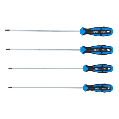 Set of 4 extra-long BGS Torx screwdrivers - TB00534