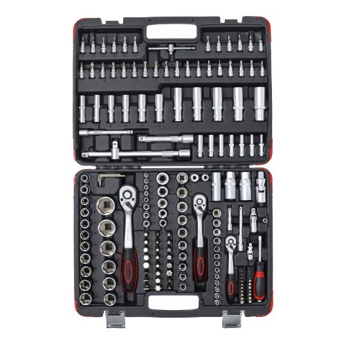 Tool set ratchets and sockets 6 Pans 172 Pieces BGS - TB00536