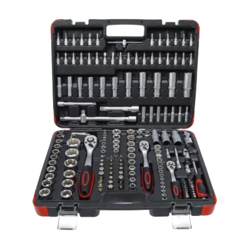     
                
                
    Tool set ratchets and sockets 6 Pans 172 Pieces BGS - TB00536
