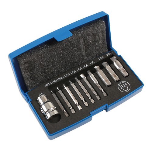 Screw pullers - 6 points - 11 pieces - TB00666