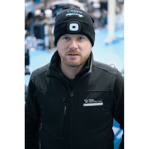 Hat with head torch - rechargeable - TB00928